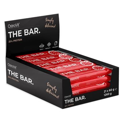 OstroVit The Bar 25% Protein, Strawberry - 21 x 60g