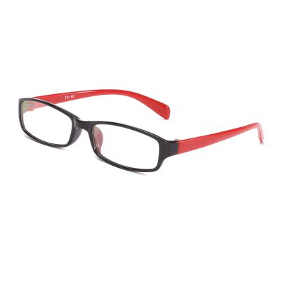Reading Glasses, Narrow Frame, Rectangular Design, Anti-Fatigue, Reading Aids for Computers, Mobile Phones, Tvs, Stylish, Comfortable, Anti-Blue TR Eyeglasses,black red,+3.25