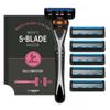 by Amazon Men's 5 Blade Razor + 6 Refills view 1