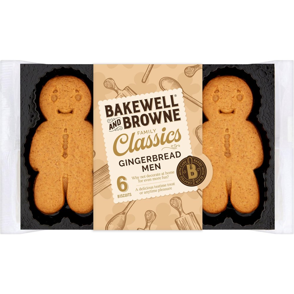 Bakewell and Browne 6 Gingerbread Men 100g