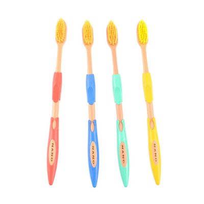 4pcs Adult Nano Toothbrush Men Women Soft Bristle Toothbrush Fresh Breath Oral Cleaning Brush (Color : NO.1)