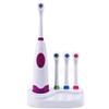 1 Set New Design Battery Operated Electric Toothbrush Waterproof Dental Care Revolving Toothbrush Heads + 3 Nozzles Oral Hygiene (Color : Purple) view 1