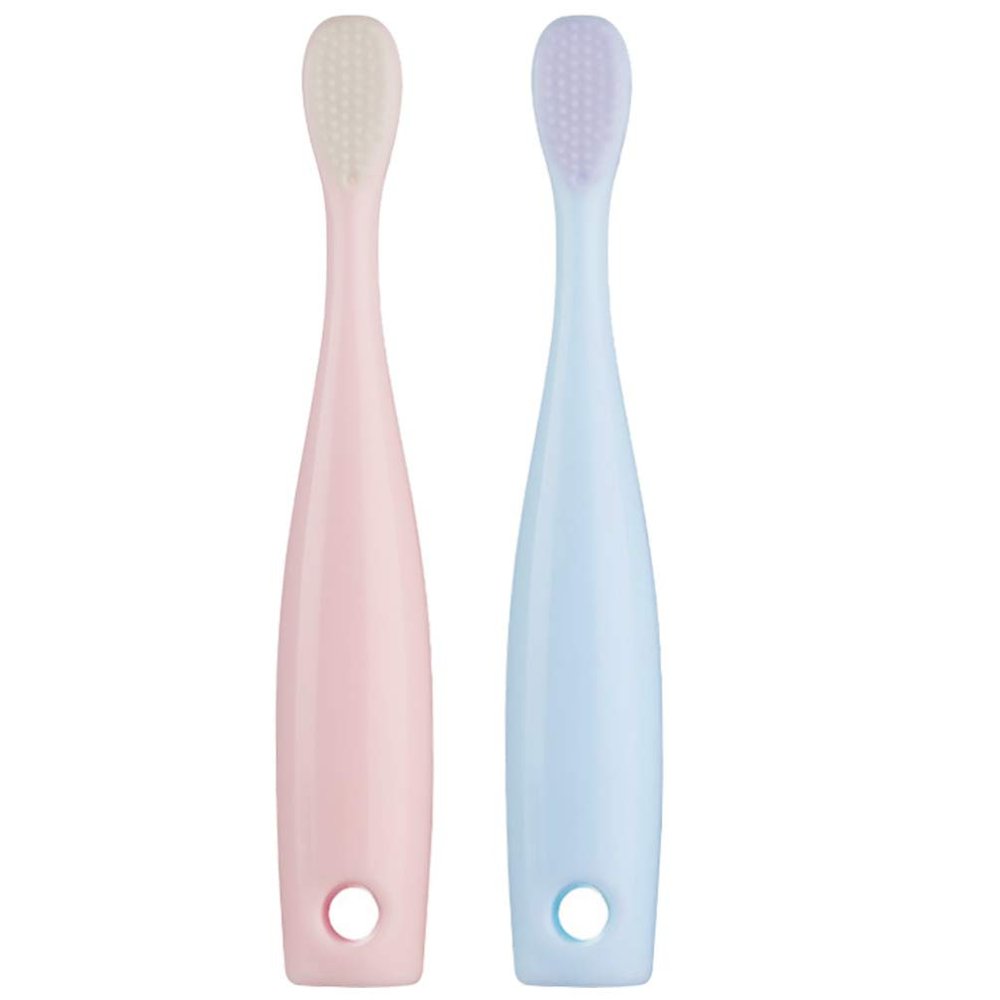 2pcs Baby Toothbrush Soft Infant Toothbrush Baby Bathroom Training Manual Soft Kids Cute Kid Toddler pp Clean