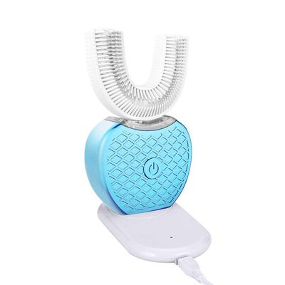 360 Degree Automatic Smart Brush Electric U-Shaped USB Oral Toothpaste Toothbrush Silicone Brush Head Generation (Color : Gold)
