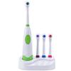 1 Set New Design Battery Operated Electric Toothbrush Waterproof Dental Care Revolving Toothbrush Heads + 3 Nozzles Oral Hygiene (Color : Green) view 1