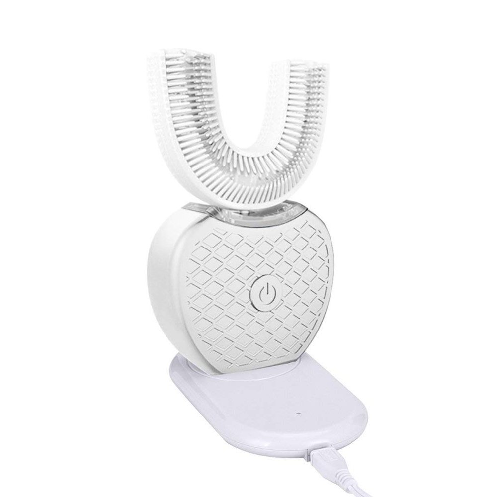 360 Degree Automatic Smart Brush Electric U-Shaped USB Oral Toothpaste Toothbrush Silicone Brush Head Generation (Color : Generation 1)