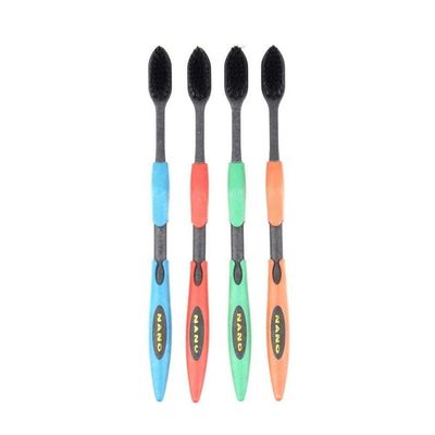 4pcs Ultra Soft Toothbrush Bamboo Charcoal Dental Toothbrush Compact Head and Slim Design Oral Care for Sensitive Gums (Color : 4Pieces)