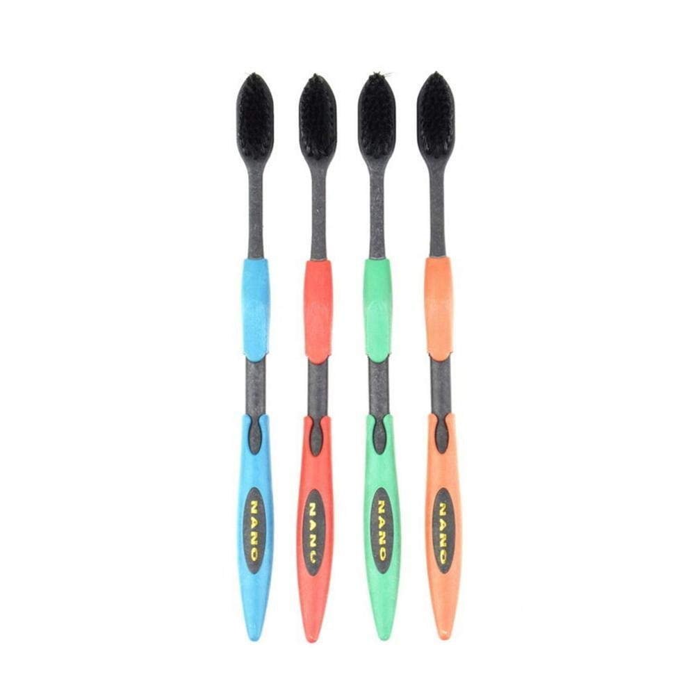4pcs Ultra Soft Toothbrush Bamboo Charcoal Dental Toothbrush Compact Head and Slim Design Oral Care for Sensitive Gums (Color : 4Pieces)