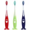 3pcs/Set Smiley Face Soft Toothbrush Cute Design with Feet Suction Stand (Color : Silver) view 1