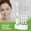 1 Set New Design Battery Operated Electric Toothbrush Waterproof Dental Care Revolving Toothbrush Heads + 3 Nozzles Oral Hygiene (Color : Blue) view 2
