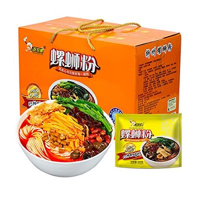 HaoHuanLuo Snail Noodle Liuzhou Specialty Instant Noodles Instant Screw Noodle 400x10 Bag Gift Box Hot and Sour Noodle