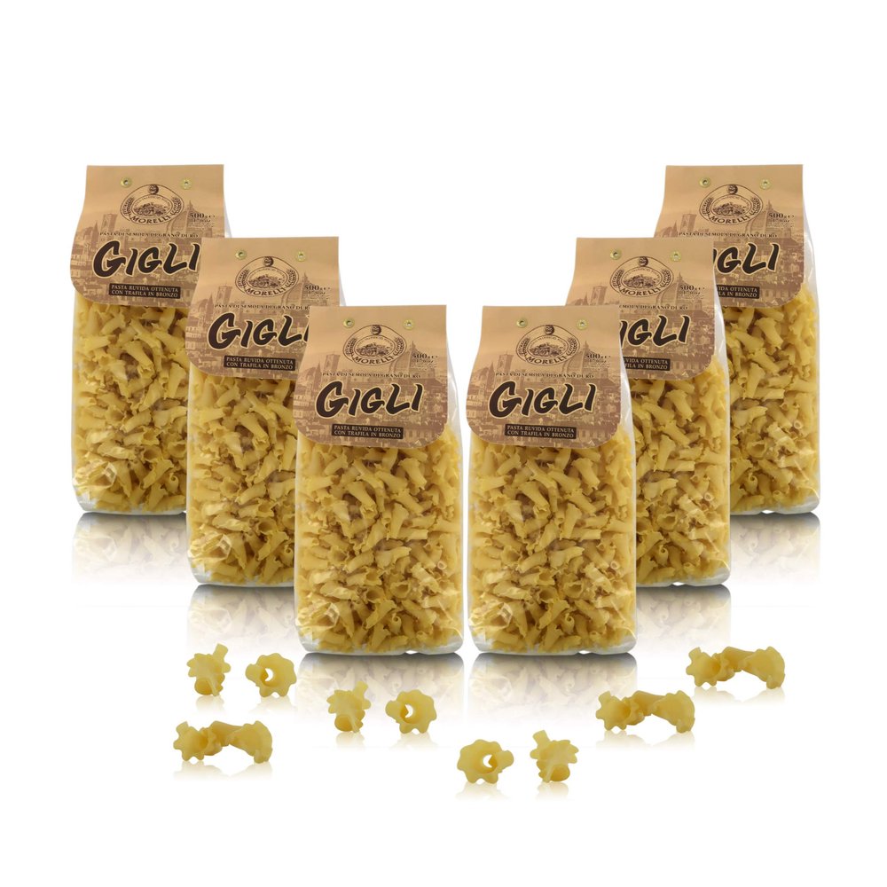 Antico Pastificio Morelli 1860 Srl Lilies, typical regional pasta, 6 Packs of 500 Grams