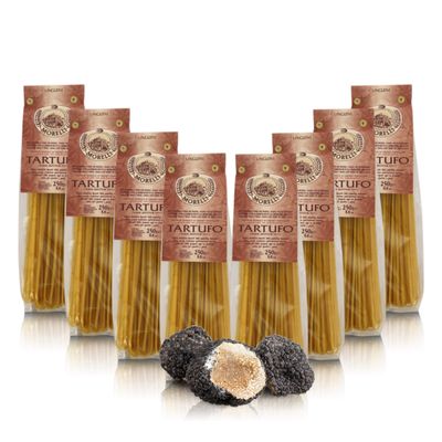 Antico Pastificio Morelli 1860 Srl Linguine with Truffle, Flavoured Pasta, 8 Packs of 250 Grams