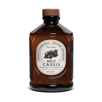 BACANHA - Organic and Raw Syrup - Blackcurrant Flavour - For Cocktail, Aperitif and Water - 400 ml