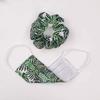 Monstera, Cheese Plant Cotton Face Mask and Scrunchie Reversible, Washable, Reusable, Eco-friendly -Made in UK view 1