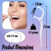 75PCS Dental Floss Toothpicks, Dental Floss Interdental Cleaning Disposable Flossers Floss Picks, Tooth Picks Teeth Cleaning Dental Hygiene view 2