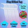 75PCS Dental Floss Toothpicks, Dental Floss Interdental Cleaning Disposable Flossers Floss Picks, Tooth Picks Teeth Cleaning Dental Hygiene view 3