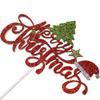 Artczlay Merry Christmas Cake Topper Color Glitter Christmas Party Cake Decoration view 3