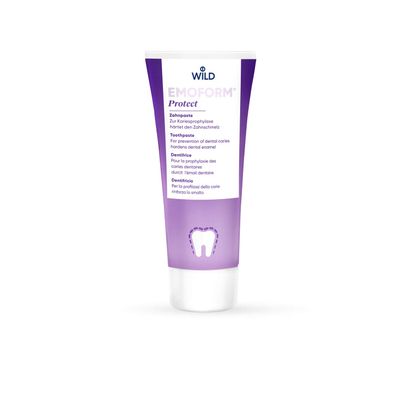 EMOFORM Protect Toothpaste 75ml  Swiss-Made NZX Formula with Sodium & Stannous Fluoride, Xylitol, Fluoride Toothpaste for Adults, Antibacterial Protection, Strengthens Enamel, Plaque Control