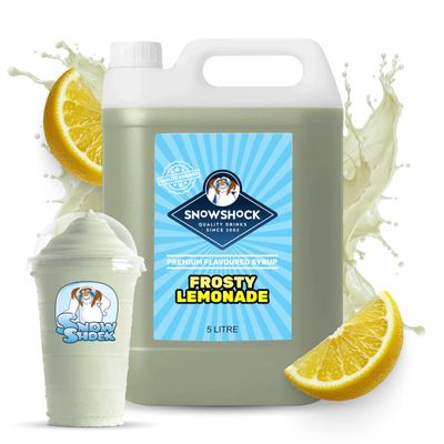 SnowShock Slush Syrup 5L Lemonade | Slushy Concentrate Dilute for Ice Slushie Machine - Makes Up To 110 Drinks - Refreshing Frozen Drink Mix for Kids Parties, Cafes, Events & Food Vans | Vegan