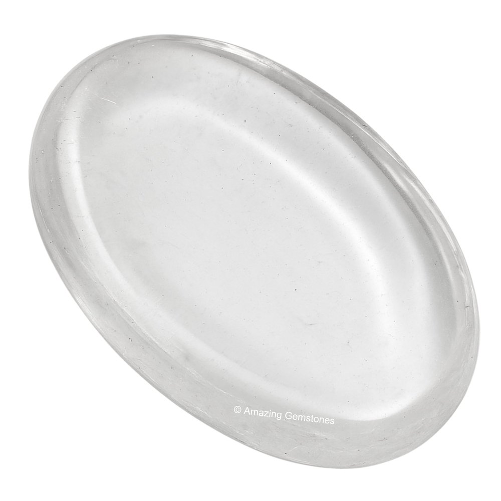 Amazing Gemstone Clear Quartz Crystal Worry Stone Crystals and Healing Stones - for Stress Relief Gifts Piedra Fidget Unique Stocking Stuffers Birthday Women