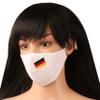 Touchstone German Deutsch Flag embroidered 3 layer medium size cotton face masks reusable machine washable adjustable for men, women. (Pack of 1). White view 2