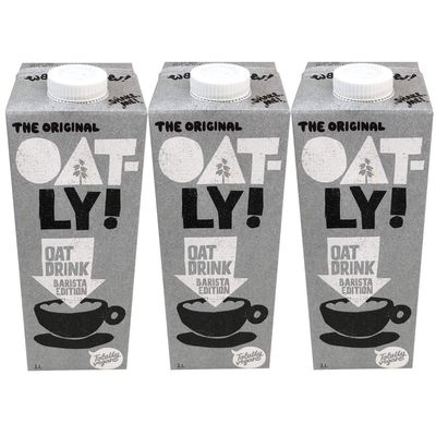 3 x 1L Oat Drink Plant Vegan Breakfast Porridge Cereal Tea Coffe Calcium Vitamin