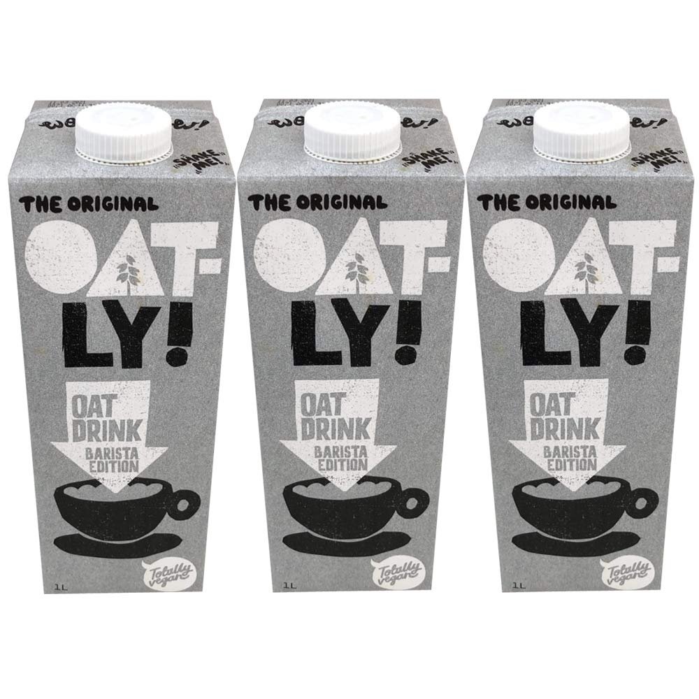 3 x 1L Oat Drink Plant Vegan Breakfast Porridge Cereal Tea Coffe Calcium Vitamin