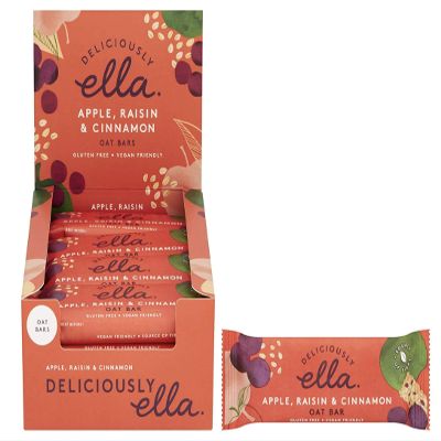 Deliciously Ella, Apple, Raisin and Cinnamon Oat Bar, 50g, Pack of 16