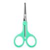 Humbee Eyebrow Scissors, Small Scissors for Facial, Nose, Eyebrow, Mustache, and Beard Hair Trimming & Grooming, Safety Edge, Green Long Cap view 2