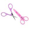 Humbee, Stainless Steel Hair Grooming and Trimming Scissors Set, for Facial Hair, Nose Hair, Eyebrow Scissors, Eyelash Scissors, Mustache, and Beard (Straight Edge, Pink Long Cap) view 4