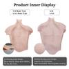 YIQI Silicone Muscle Chest Realistic Male Chest Vest Abdominal Muscle Simulation Skin Silicone Soft, Dark Brown, Small-Medium view 4