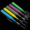 Patelai 100 Pieces Interdental Brush Dental Flosser Toothpick Cleaners Tooth Cleaning Tool (Light Blue, Yellow, Gray, Purple, Green) view 2
