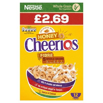 Nestle Cheerios Honey Cereal with Mixed Whole Grain, 6 x 375g
