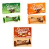 Chocolate Skinny Crunch snack bar, Sticky Toffee,Mint and Dark and Peanut Butter. 5 Bars in each and High in Fibre. 3 Packs view 1