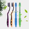 4Pcs/Pack Bamboo Toothbrush Bamboo Charcoal Nano Toothbrush of Dental Oral Care Soft Brush for Adults (Color : Ivory) view 1