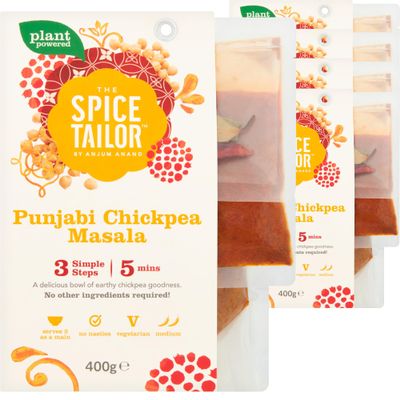 The Spice Tailor - Lentil Daal Cooking Sauce Meal Kit, Punjabi Chickpea Masala, Pack of 5, Vegetarian