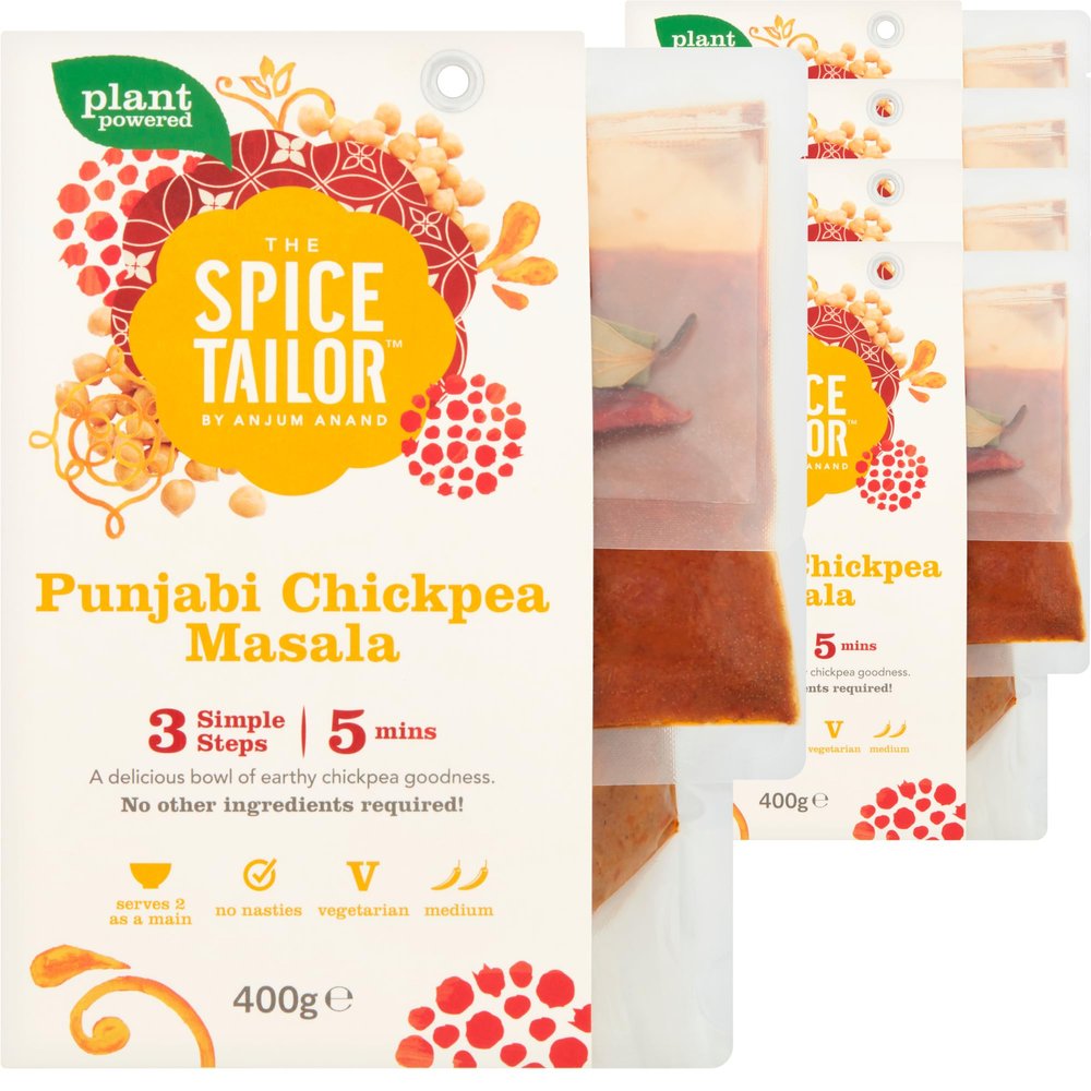The Spice Tailor - Lentil Daal Cooking Sauce Meal Kit, Punjabi Chickpea Masala, Pack of 5, Vegetarian