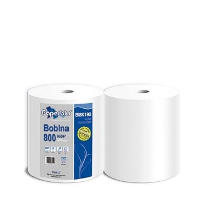 4 Rolls Paperblu Super1000 Towel Roll 800 Sheets 2 Ply Micro Glued CF Paper