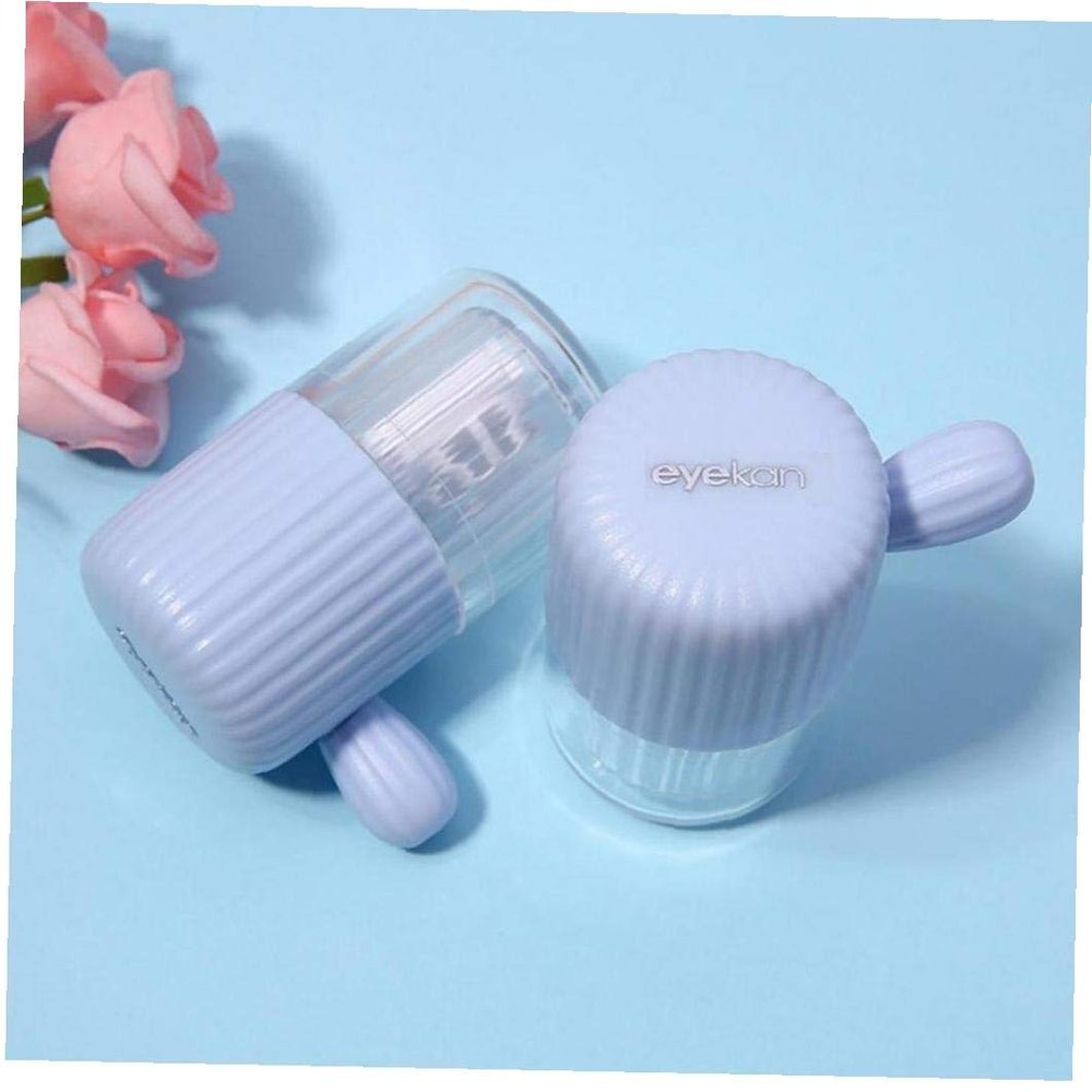 AMOYER Manually Contact Lenses Storage Box Contact Lens Washer Cleaner Cleaning Eyes Care Kit Holder Washer Cleaner Container 1pc(random Color)