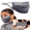 KARIZMA Beverly Hills Silk Face Mask. Grey Fashionable Designer Face Mask for Women. Washable Fabric Face Mask Reusable Facemask. 19 Momme Mulberry Silk Mask - Luxury Fashion Masks for Women view 1