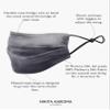 KARIZMA Beverly Hills Silk Face Mask. Grey Fashionable Designer Face Mask for Women. Washable Fabric Face Mask Reusable Facemask. 19 Momme Mulberry Silk Mask - Luxury Fashion Masks for Women view 4