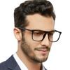 OCCI CHIARI Mens Reading Glasses 3.5, Large Retro Reader for Men, Fashion Magnifying Glasses for Reading (Black,350) view 1