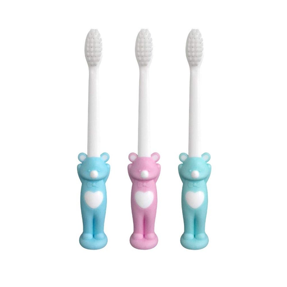 Toothbrushes Manual Kids Toothbrush With Extra Soft Bristles And Suction Cup Holder for Kids 3-8 Years Pack of 3 (Quantity : 4)