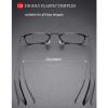 DLLY Reading Glasses Unisex, Accurate Diopter, Square Frame, for Reading Newspapers, Playing Computer Games, HD Vision, Anti-Blue Light, Anti-Vertigo, Skin-Friendly Eyeglasses,Silver,+2.50 view 4