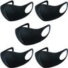 5 PCS Black Face Mask Cover Bandana Balaclavas, 2-Layer Unisex Reusable Fashion Washable face mask (Pack 5, Black) - UK SELLER REQUISITE NEEDS view 3