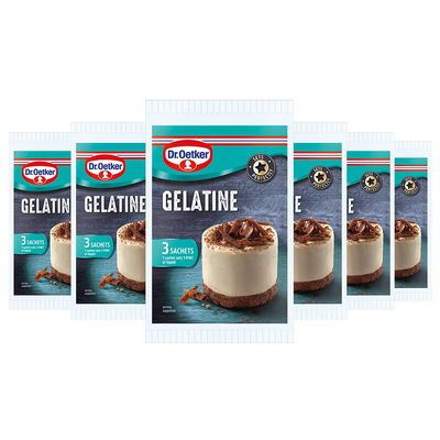 Dr. Oetker Gelatine Sachets, 216 g, Pack of 6 x (3x12g)