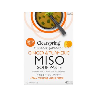 Clearspring Organic Instant Miso Soup Paste (Ginger & Turmeric)