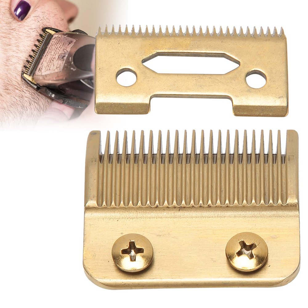 Hair Trimmer Replacement Blades, Stainless Steel 2 Holes Clipper Blades for WAHL 8504, Standard Replacement Blade for Professional Babers