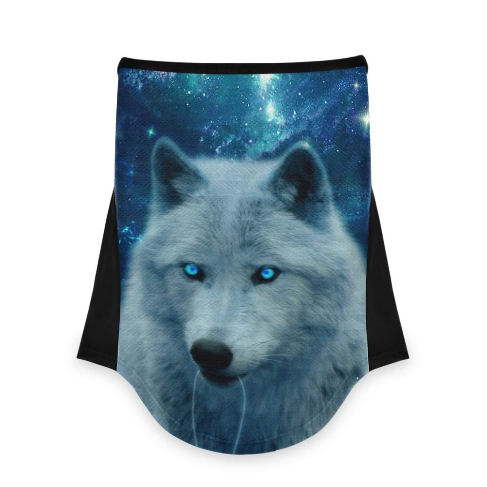 AJINGA Face Coverings Bandana Ear Loops StylishWolf Hill Glow Sky Star Women Neck Gaiters for Dust Wind Motorcycle Men